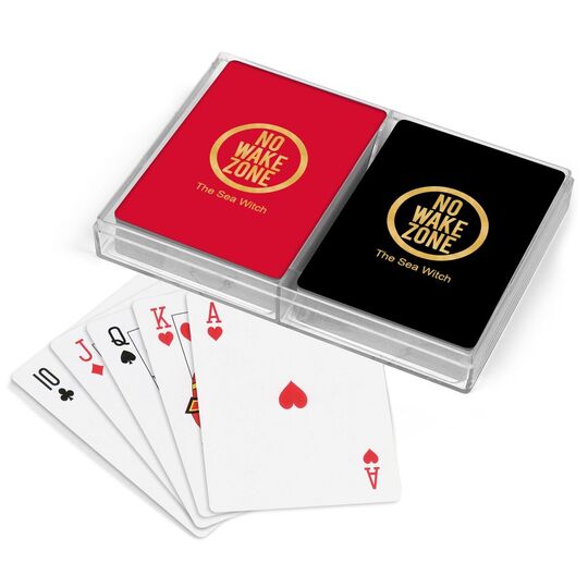 No Wake Zone Double Deck Playing Cards
